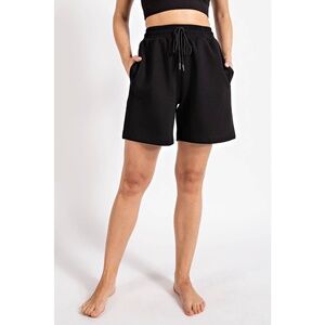 Rae Mode PONTI SHORT PANTS WITH SIDE POCKETS black